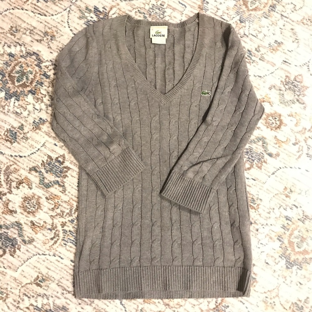 Lacoste cableknit sweater size 36 (S)